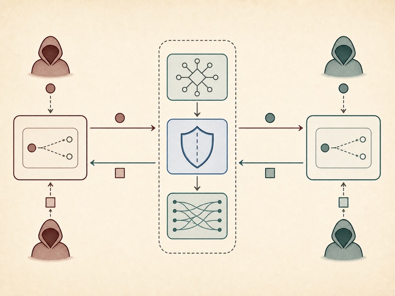 A compiler hardens an oblivious-transfer exchange between two parties with a hash and cut-and-choose shield.